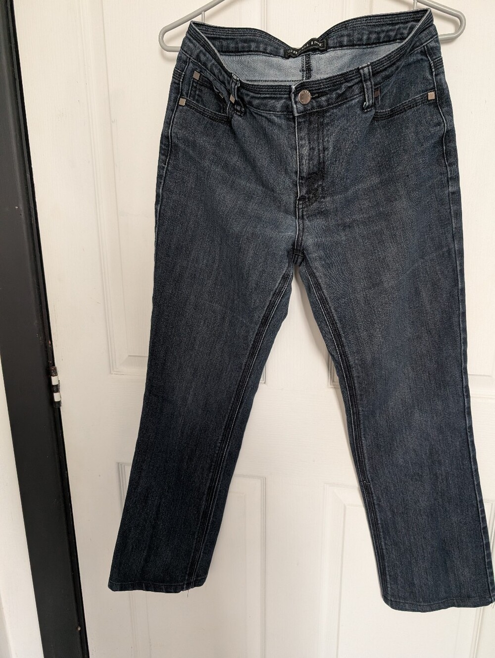 Gasoline Embellished Women’s Dark Blue Straight-Leg Jeans